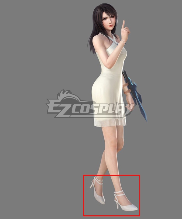 Final Fantasy VIII FF8 Rinoa Heartilly White Shoes Cosplay Boots
