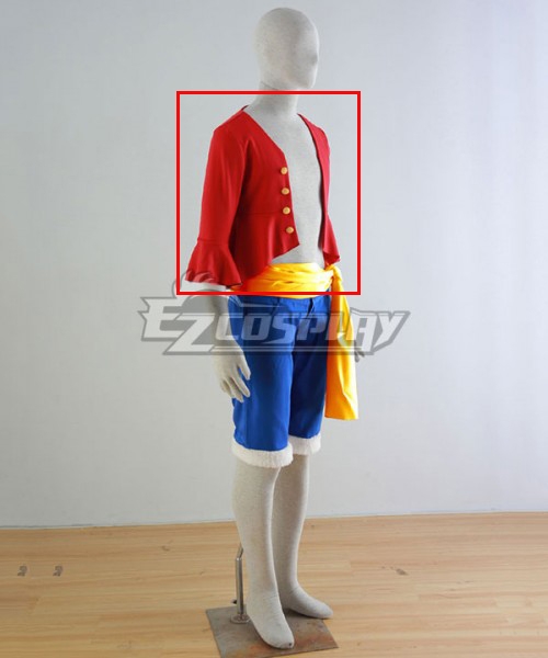 

One Piece Monkey D Luffy Red Cosplay Costume Only Top