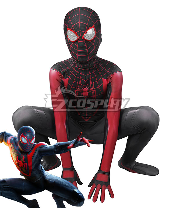 Kid Size Marvel Spider-Man PS5 Miles Morales Halloween Cosplay Costume