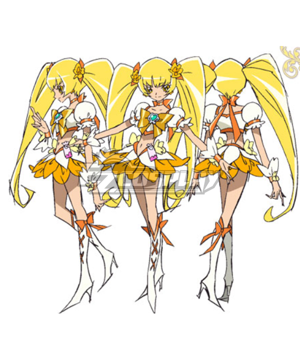 Heartcatch Precure! Cure Sunshine yellow Cosplay Costume