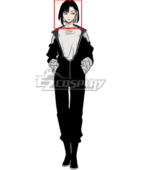 Kaiju No.8 Rin Shinonome Black Cosplay Wig