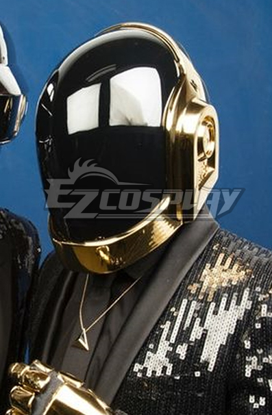 Daft Punk Guy Manuel de Homem Christo Golden Helmet and Gloves DJ Cosplay Accessory