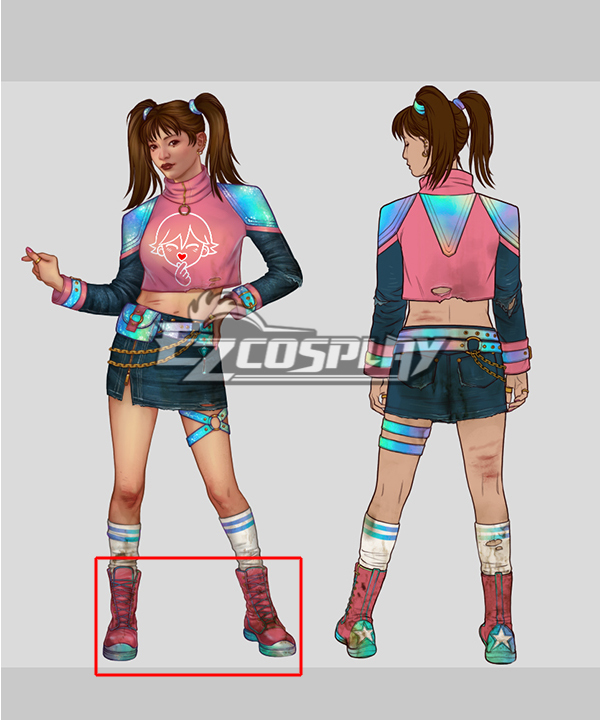 Dead by Datlight Feng Min – Stan Outfit Pink Cosplay Shoes