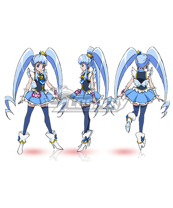 Happiness Charge Precure Happiness Charge Pretty Cure Cure Princess Blue Cosplay Costume