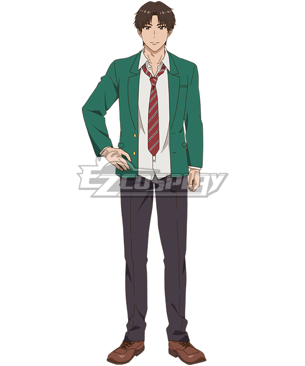 Tomo chan wa Onnanoko Tomo chan Is a Girl Junichirou Kubota School Uniform Green Cosplay Costume