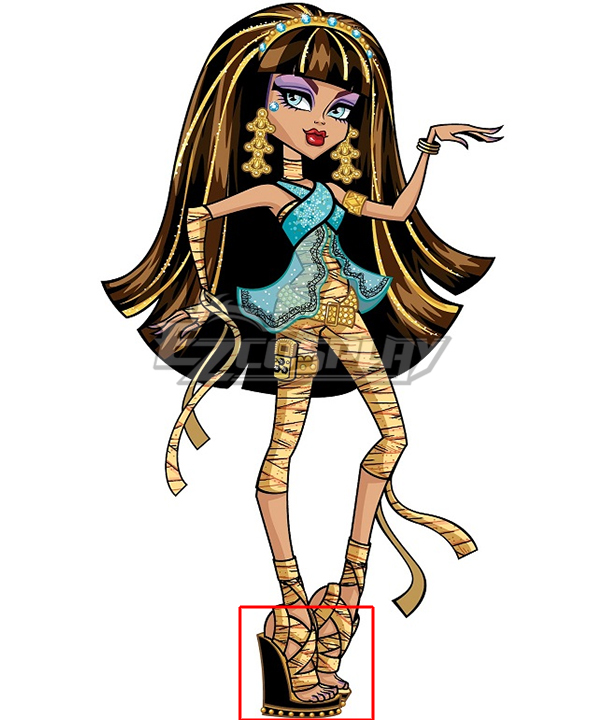 Monster High Cleo DeNile Brown Cosplay Shoes