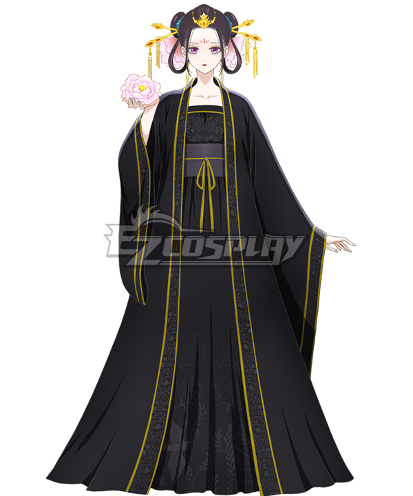 Koukyuu no Karasu Raven of the Inner Palace Jusetsu Ryuu Black Cosplay Costume