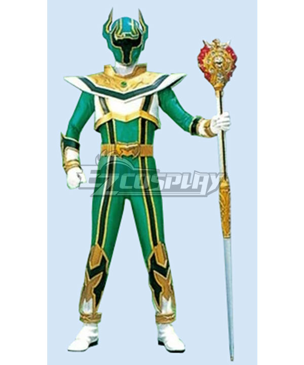 Power Rangers Green Legend Warrior Mystic Ranger Cosplay Costume