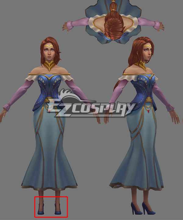 League of Legends LOL Isolde Blue Cosplay Shoes