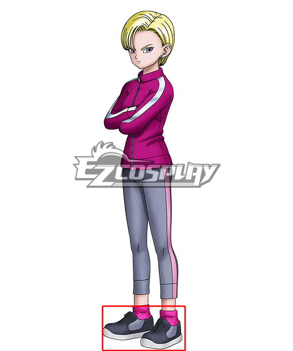 Dragon Ball Super: Super Hero Android 18 Black Cosplay Shoes