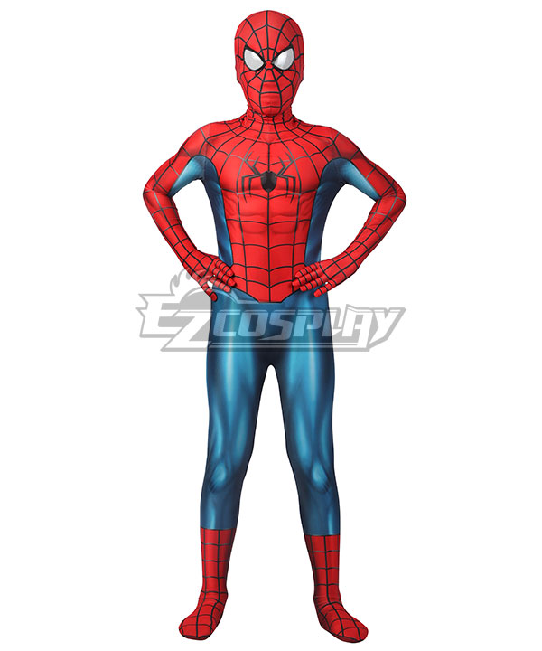 Spider-Man 3 No Way Home Peter Parker Classic Suit Kids Jumpsuit Cosplay Costumes, Red / L