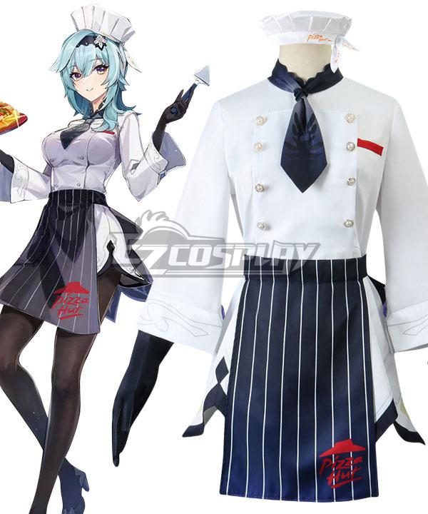 Genshin Impact Eula Pizza Hut Cosplay Costume