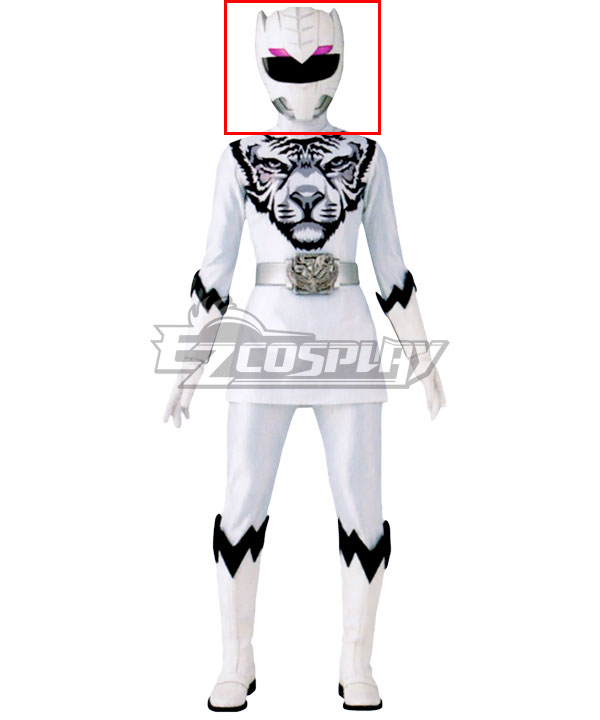 Power Rangers Super Sentai Series Doubutsu Sentai Amu Zyuoh Tiger White Helmet Cosplay Accessory Prop
