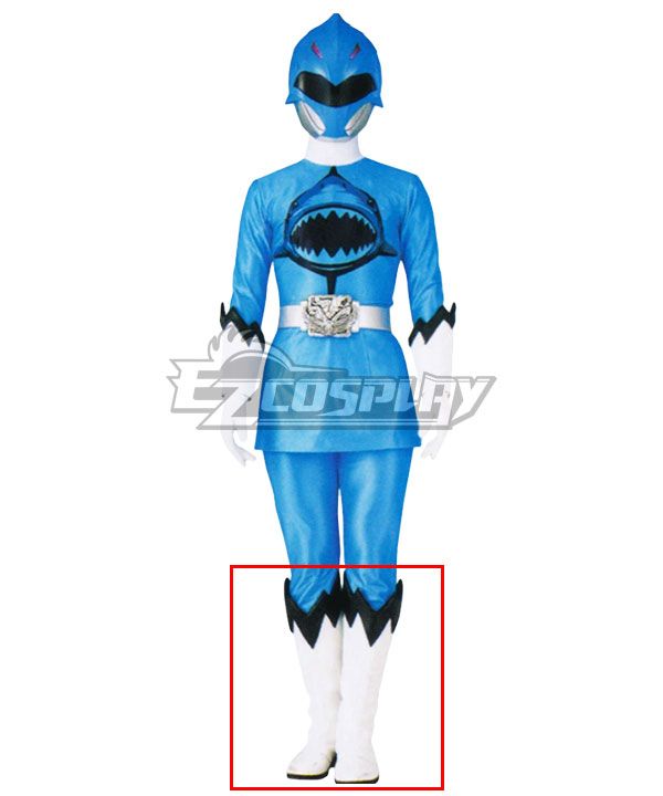 Power Rangers Super Sentai Series Doubutsu Sentai Sela Zyuoh Shark White Cosplay Shoes
