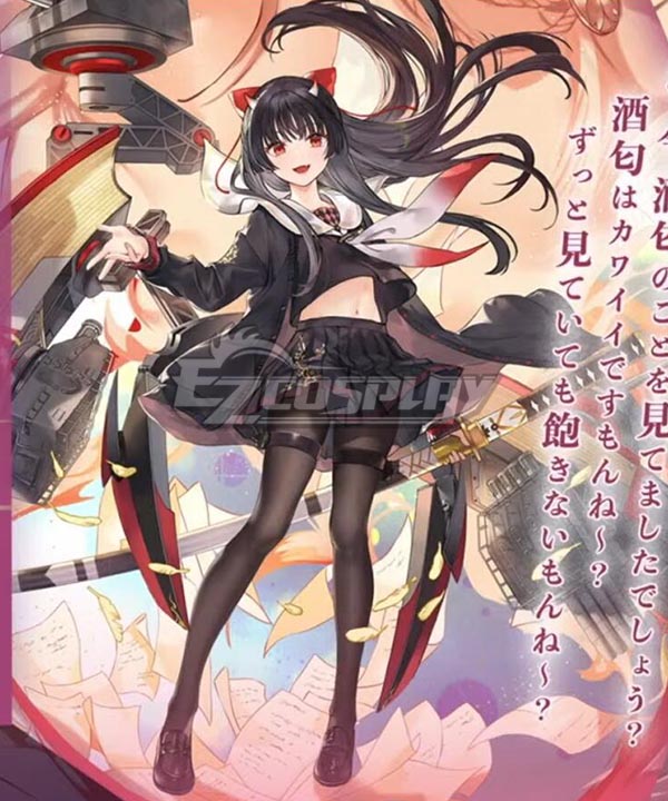 Azur Lane Red Teary Eyes, Violet Dawn Breeze Sakawa B Edition Cosplay Costume