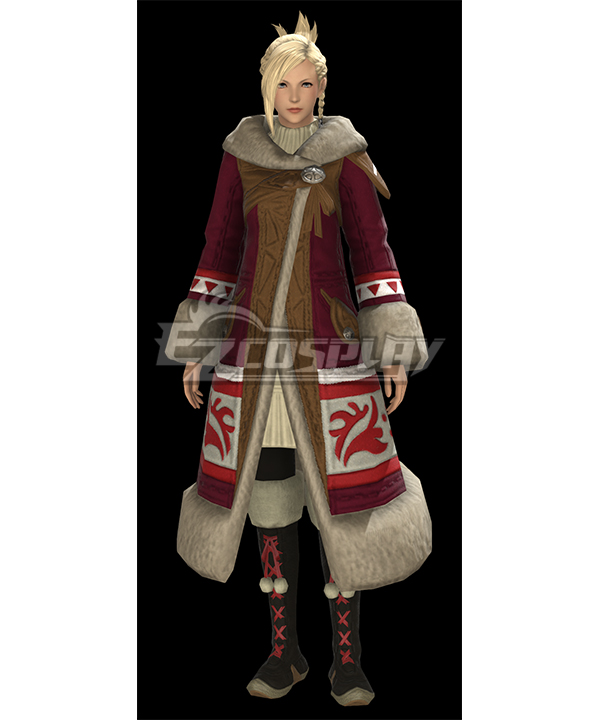 Final Fantasy XIV FF14 Minfilia Warde Winter Cosplay Costume