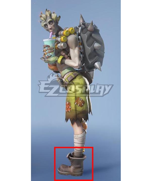 Overwatch2 OW2 Junkrat New Skin Halloween Brown Cosplay Shoes