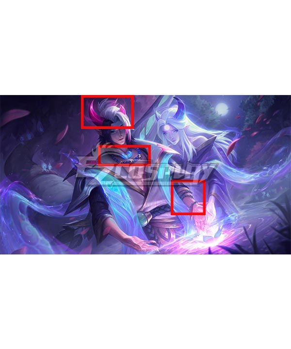League of Legends LOL Spirit Blossom Syndra Blue Hair Accessories Hand Accessories Waist Chain Cosplay Accessory Prop
