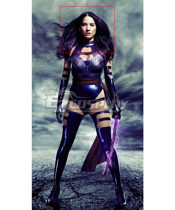 X-Men: Apocalypse Psylocke Elizabeth Betsy Braddock Black purple Cosplay Wig