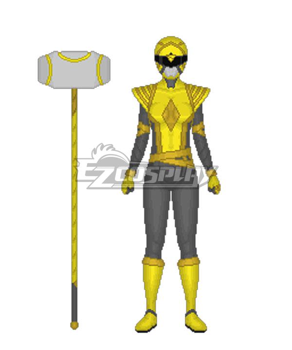 Mighty Morphin Power Rangers Omega Yellow Ranger Warhammer Cosplay Weapon Prop