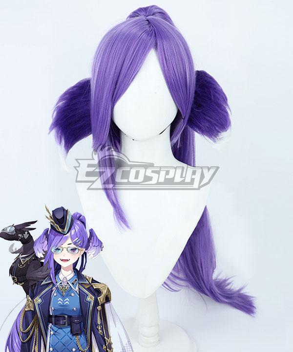 Virtual YouTuber NIJISANJI Selen Tatsuki New Edition Purple Cosplay Wig