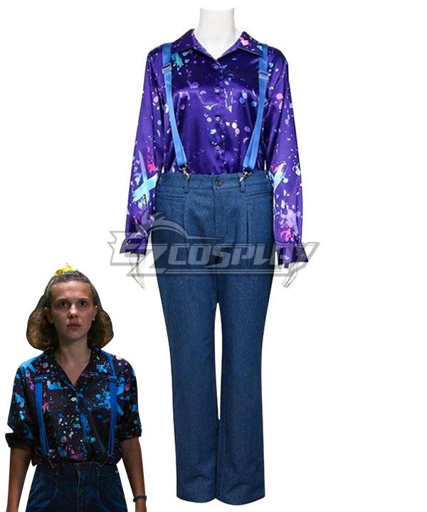 Salopette Eleven Stranger Things Cosplay Femme - Noire, 100% Viscose, Licence Officielle