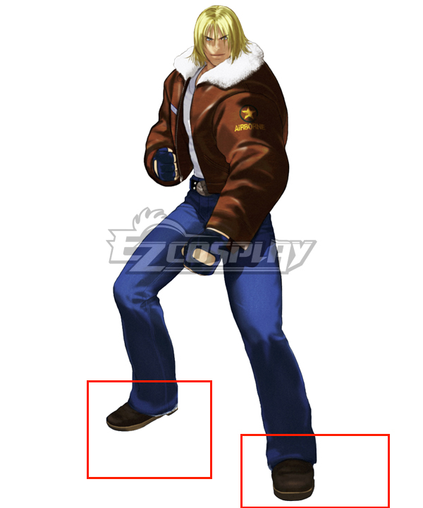 Garou Mark of the Wolves KOF 2003 Terry Bogard Brown Cosplay Shoes