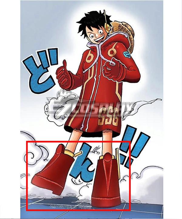 One Piece Cross-Dressing Monkey D. Luffy Red Shoes Cosplay Shoes