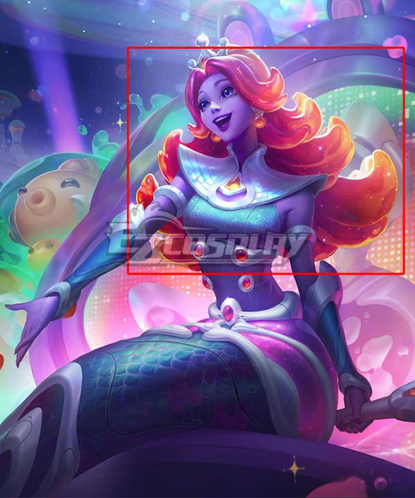 League of Legends LOL Space Groove Nami Orange Cosplay Wig