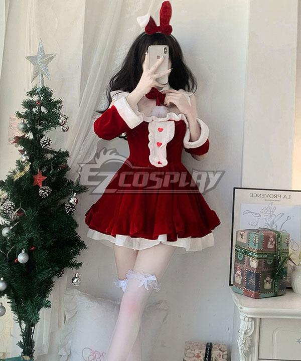 Christmas Special! ! ! Christmas Bunny Sexy Cute Red Cosplay Costume