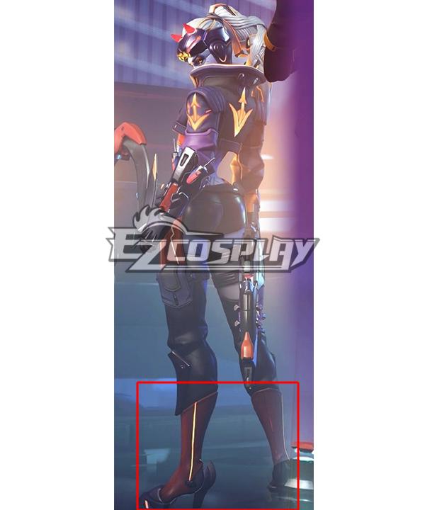 Overwatch 2 Cyberpunk Widowmaker Black Shoes Cosplay Boots