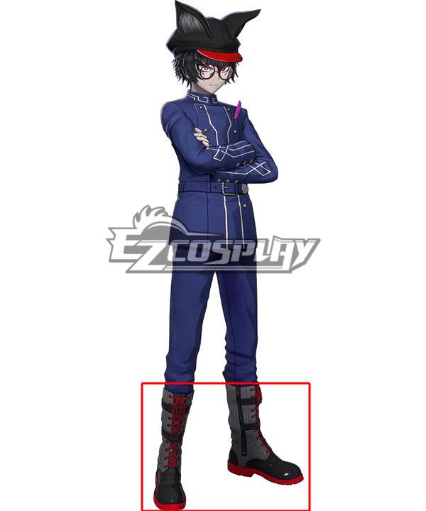 Enigma Archives Master Detective Archives: RAIN CODE Master Detectives C Black Shoes Cosplay Boots