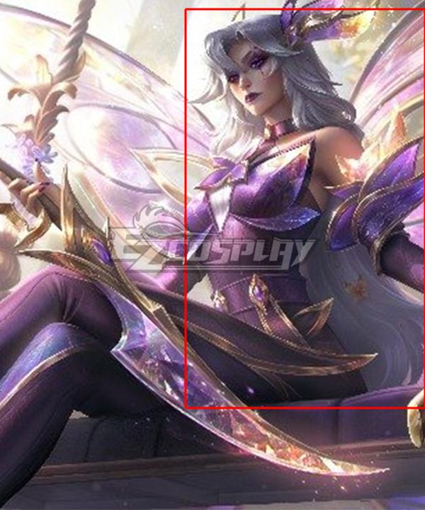 League of Legends LOL Faerie Court Katarina Prestige Purple Cosplay Wig
