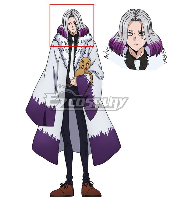 Mashle: Magic and Muscles Abel Walker Silver Purple Cosplay Wig