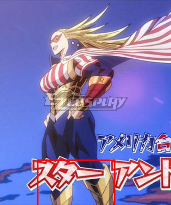 My Hero Academia Cathleen Bate Star and Stripe Golden Cosplay Shoes