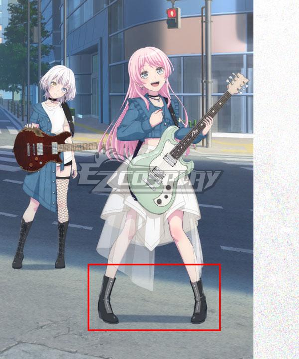 BanG Dream! It's MyGO!!!!! Anon Chihaya Black Cosplay Shoes, bang