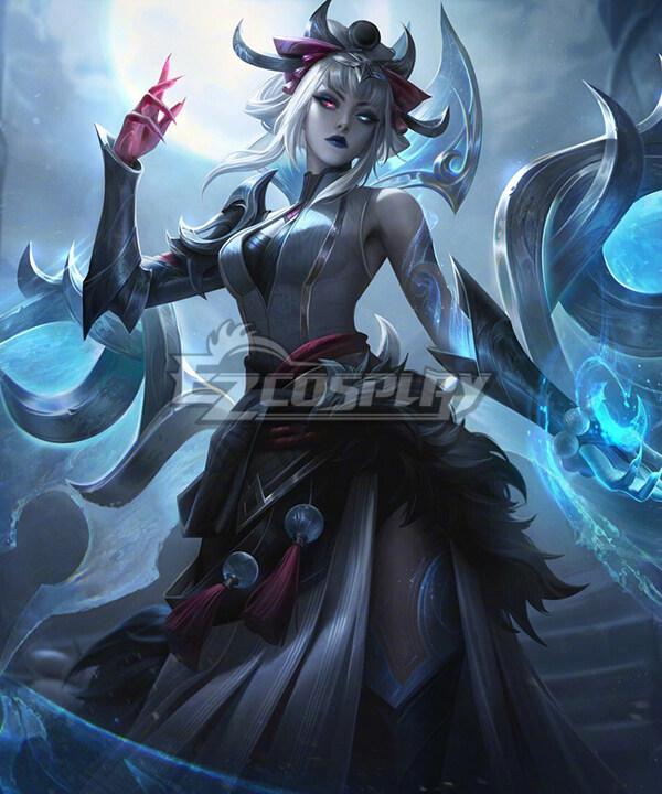 League of Legends LOL Snow Moon Morgana Cosplay Costume