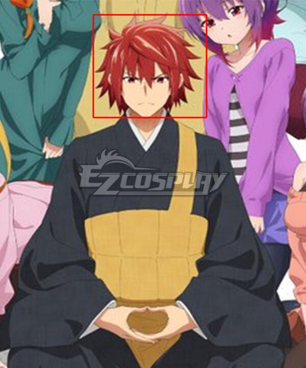 Temple TenPuru: No One Can Live on Loneliness Akemitsu Akagami Red Cosplay Wig