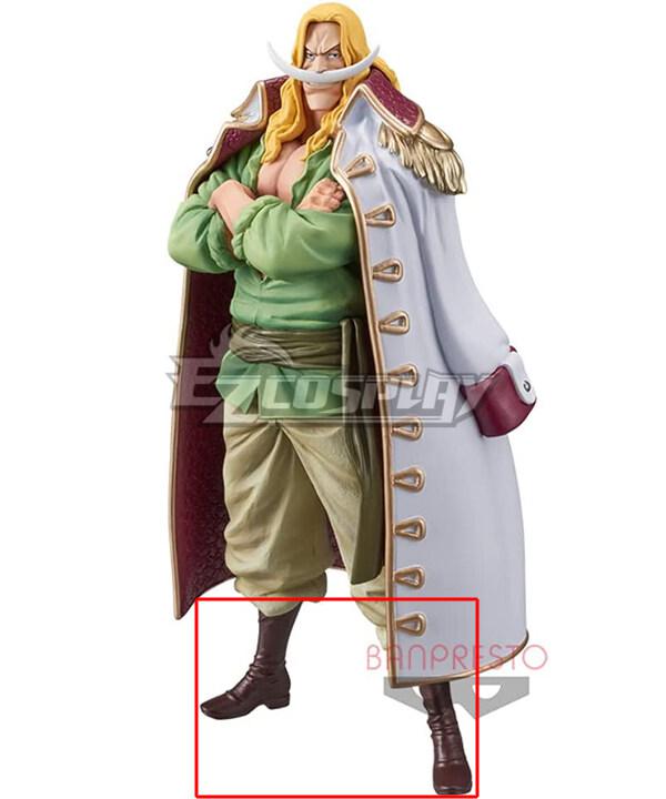 One Piece  Whitebeard Young Brown Cosplay Shoes