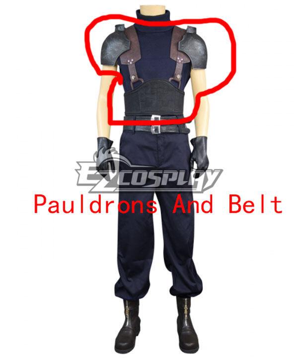 Final Fantasy VII Remake Zack Fair Crisis Core Cloud Strife Only Pauldrons And Belt Cosplay Costume