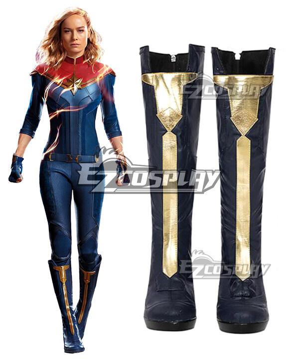 Captain Marvel 2 The Marvels Carol Danvers Jumpsuit B Edition Shoes Cosplay Boots