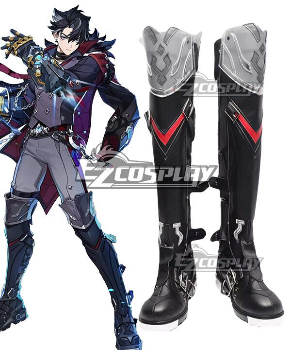 Genshin Impact Wriothesley Black B Edition Shoes Cosplay Boots