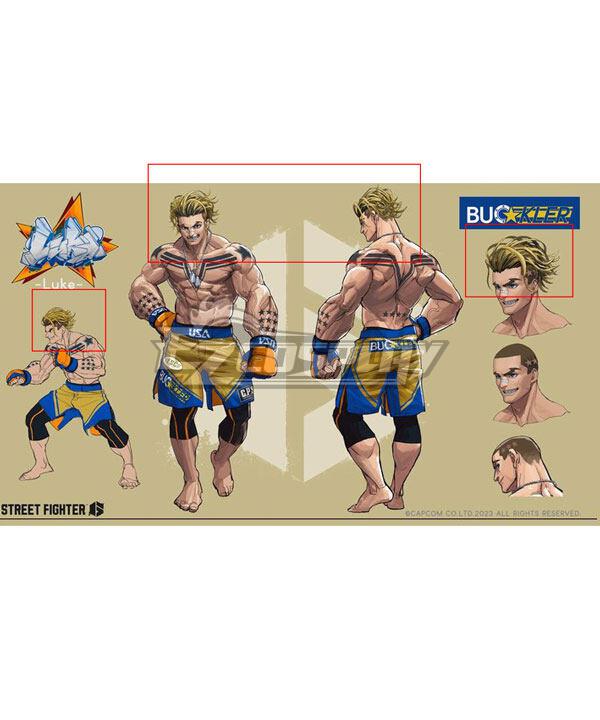 Street Fighter VI 6 Luke 2023 Golden Cosplay Wig