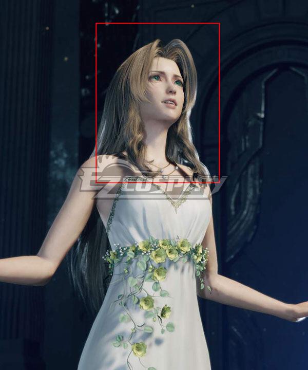 Final Fantasy VII Rebirth FF7R Aerith Gainsborough Loveless Brown Cosplay Wig