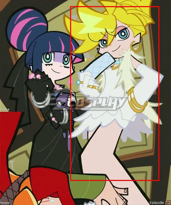 Panty And Stocking With Garterbelt Anarchy Panty Whtie Dress Cosplay Costume