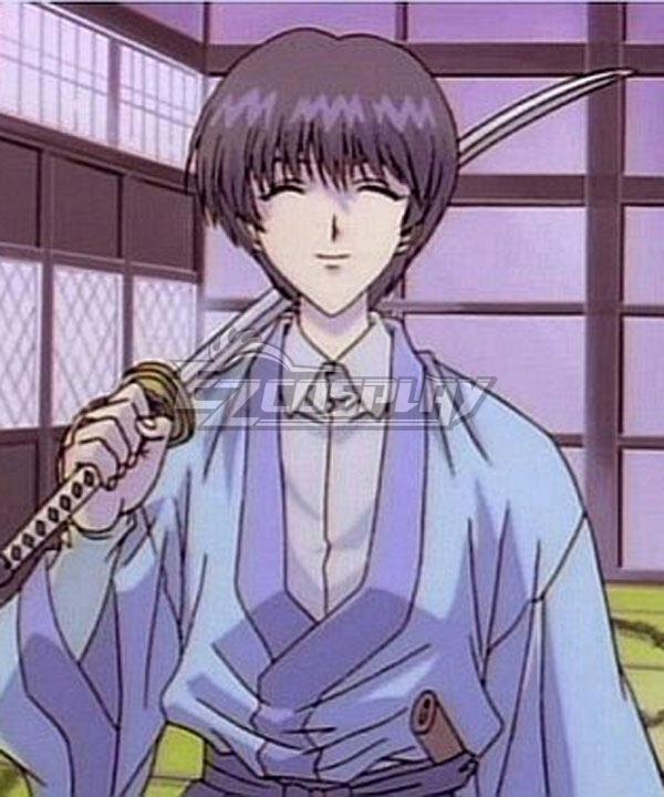 Rurouni Kenshin Sojiro Seta Black Cosplay Wig
