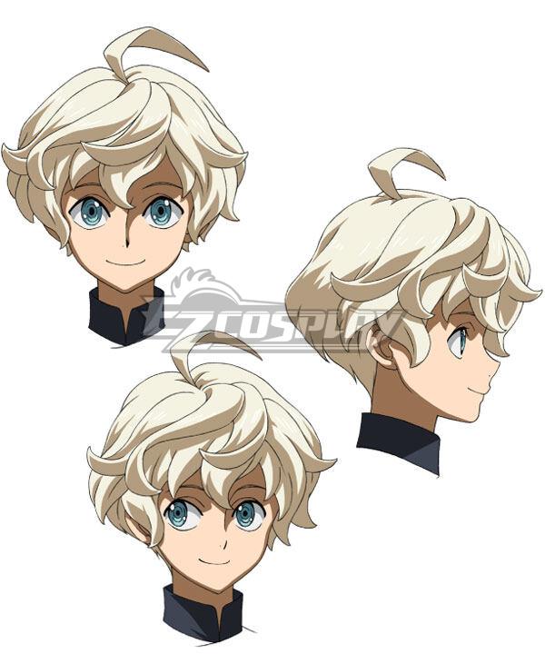 Mobile Suit Gundam: Iron-Blooded Orphans Urdr-Hunt Wistario Afam White Cosplay Wig