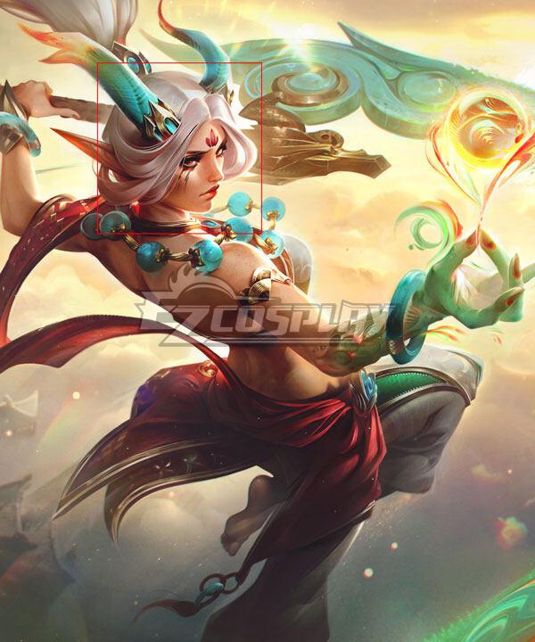 League of Legends LOL Heavenscale Diana Silver Cosplay Wig