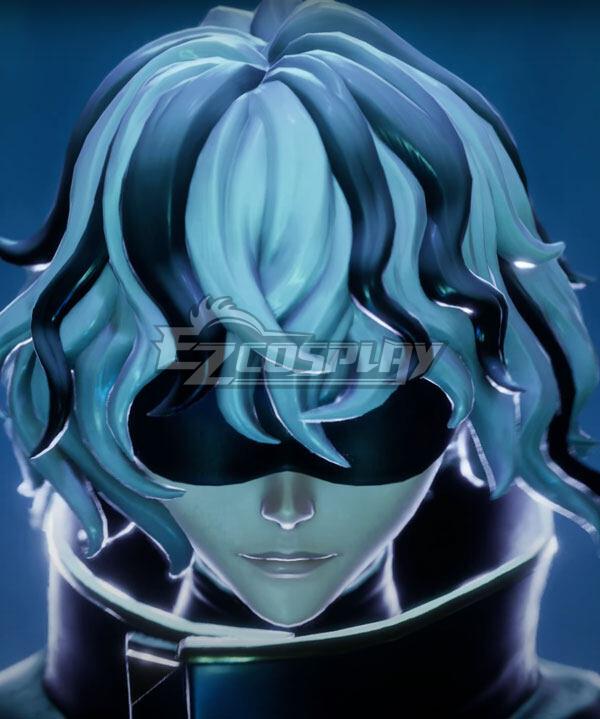 Palworld Male Trainer Black White Cosplay Wig