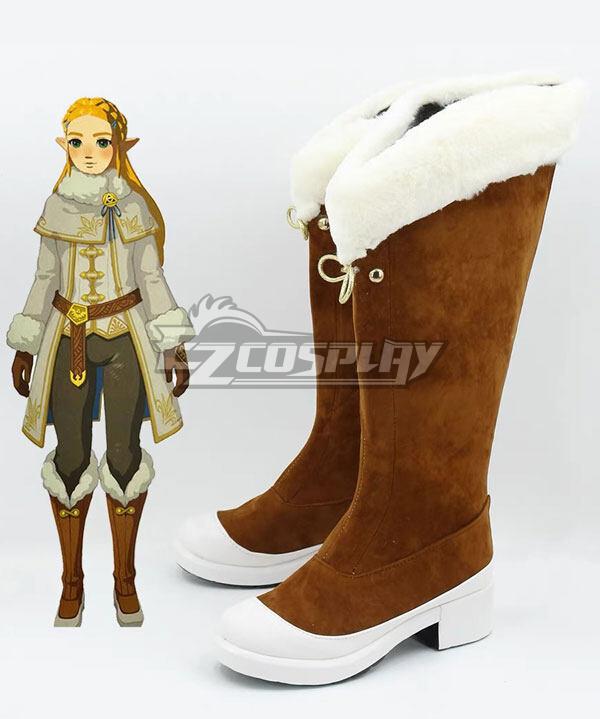The Legend of Zelda: Breath of the Wild Princess Winter Outfit Shoes Cosplay Boots
